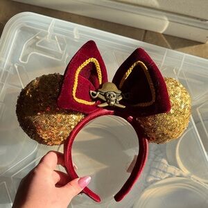 Loungefly Burgundy and Gold Pirate Minnie Ears
